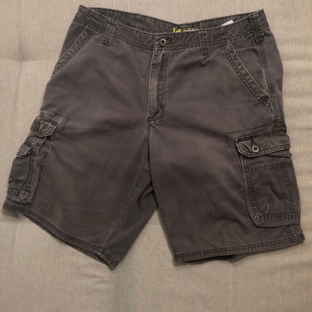 Lee Men's Black Wyoming Cargo Shorts - Size 34